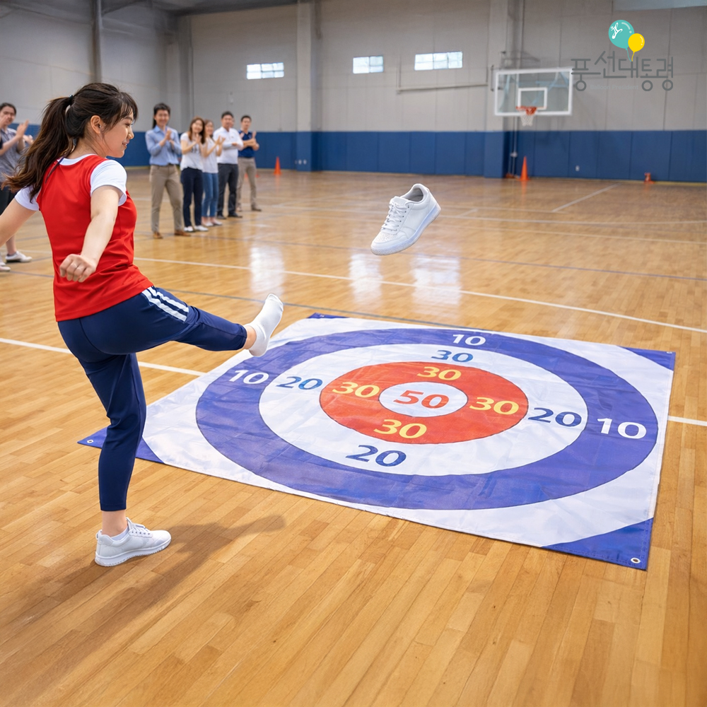 풍선대통령 블루팡 과녁판 1.6M 점수판 던지기 운동회 단체게임 양궁 교구 축제 신발던지기 이미지 8