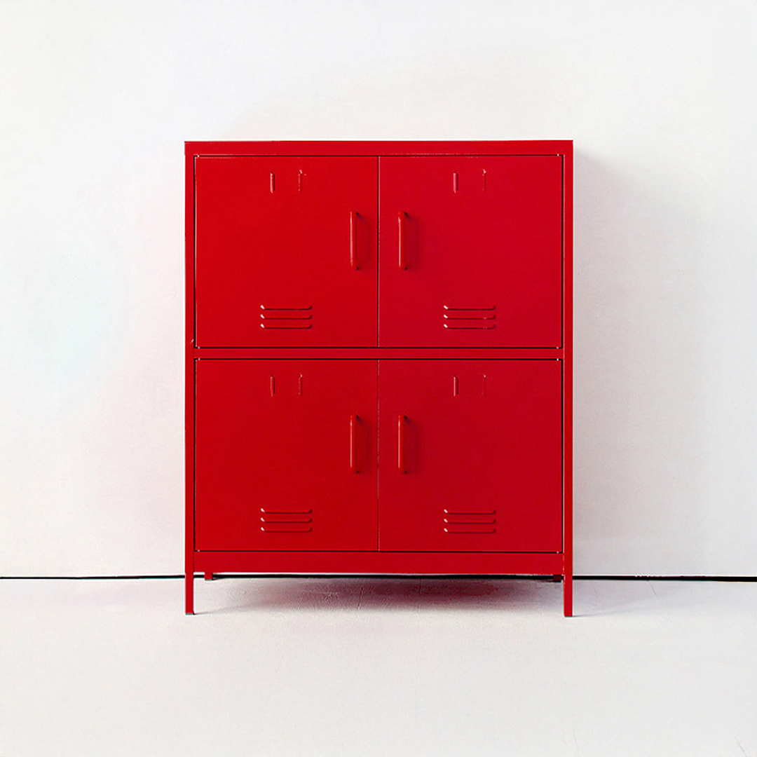MKB 캐비넷 4문 수납장 9131110 913x455x1110mm, 2단, 레드 8618.9340 이미지 6