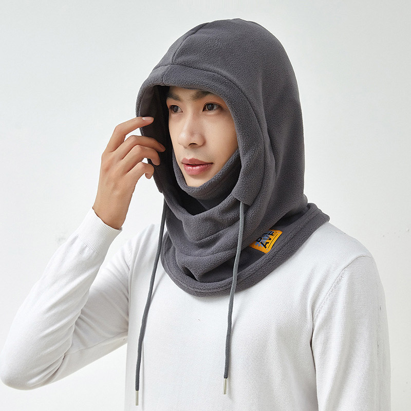 남여공용 4컬러 부드러운 플리스 올인원 후드 넥 워머 - 메인 이미지