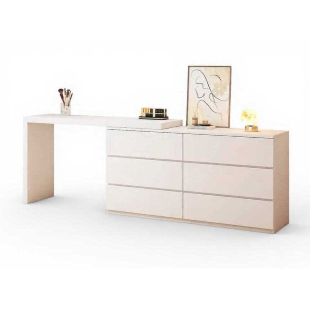 기역자 화장대 수납장 모서리 서랍장 세트 공간활용 80cm - 상품 이미지