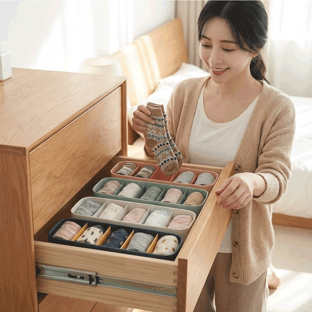 칸칸이 속옷정리함 수납함 양말정리함 속옷보관함 이미지 8