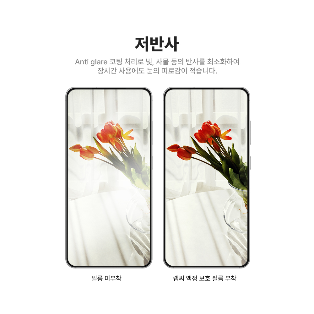 랩씨 리얼 AR 필름 사생활 보호 저반사 초고화질 액정보호필름 갤럭시S24-S25 공용, 2매입 - 상세 이미지 2