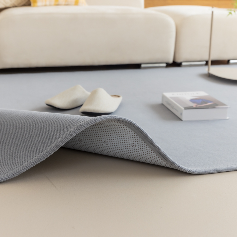 순면 스트라이프 방수 러그 먼지없는 사계절 아이방 거실카페트 그레이, 150x100cm