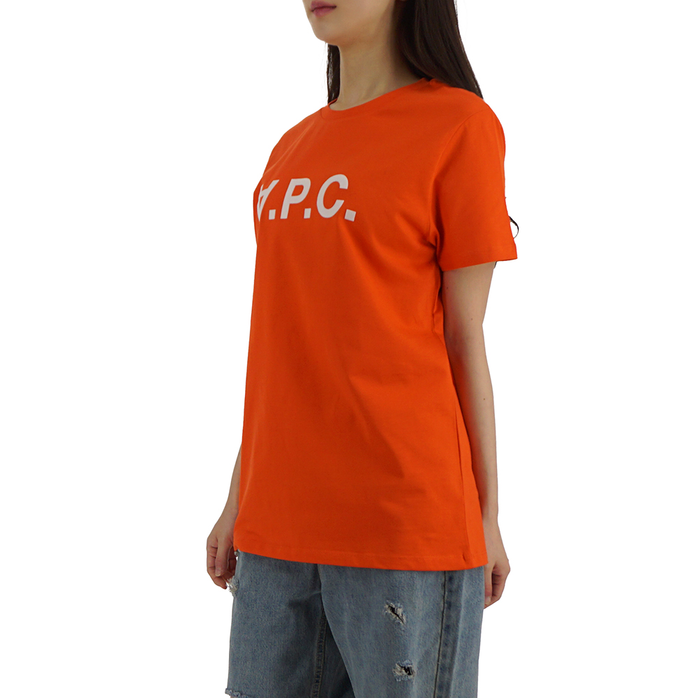 아페쎄 VPC 벨벳 로고 반팔 티셔츠 오렌지 COBQX H26943 GAN - 상세 이미지 5