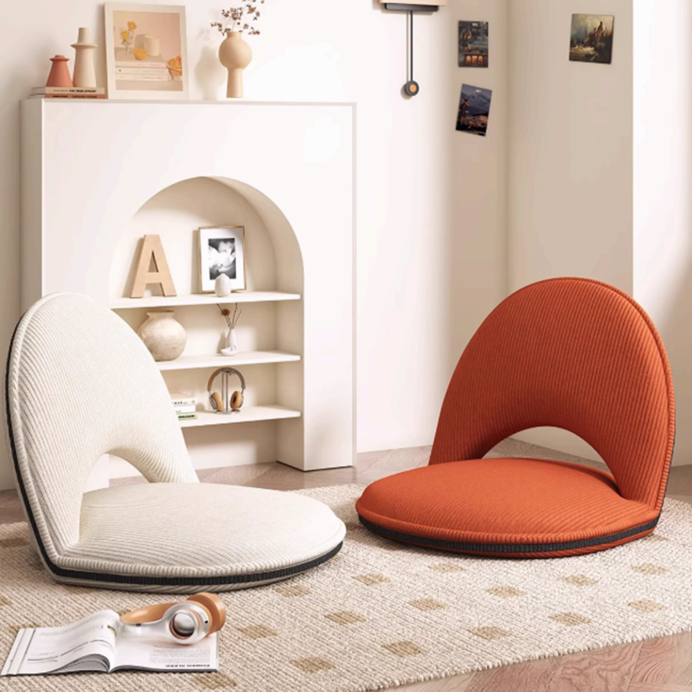 허리 편한 등받이 접이식 각도조절 쿠션 좌식의자 앉은뱅이 의자