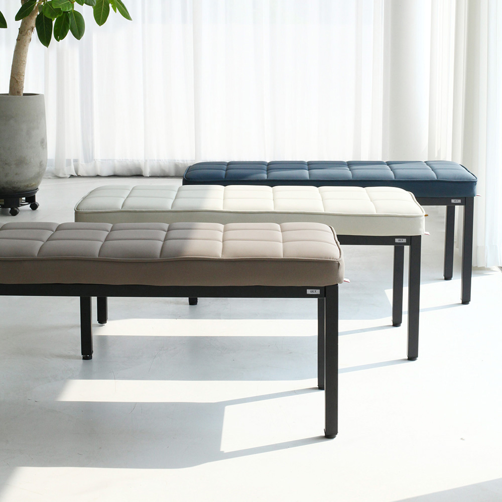 뷰티즈체어 CUBE 쿠션 벤치 식탁 2인용 긴의자 현관 벤치형 인테리어 장의자