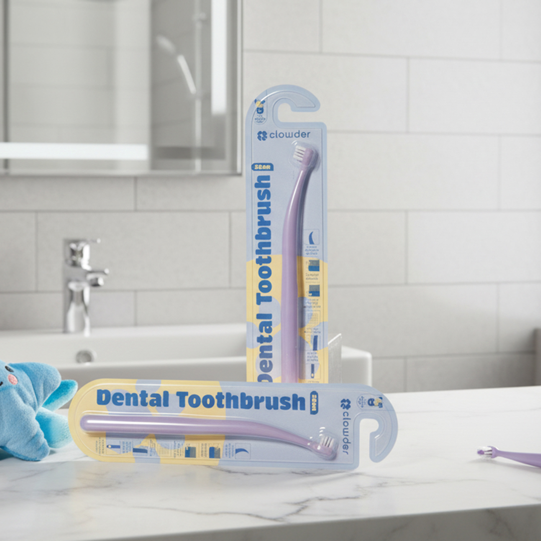 클라우더 강아지 고양이 미니사이즈 미세모 칫솔 2세대 4개입, 1개