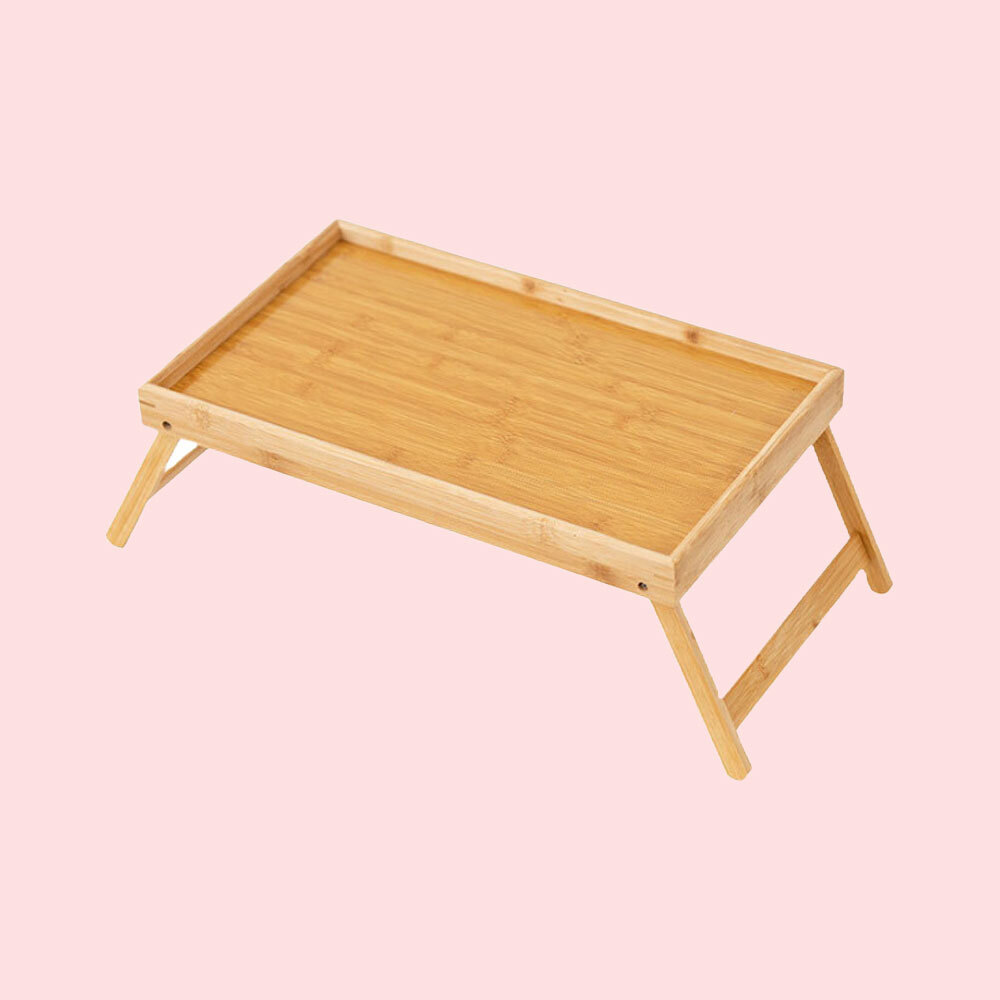 원목 접이식 쟁반 테이블