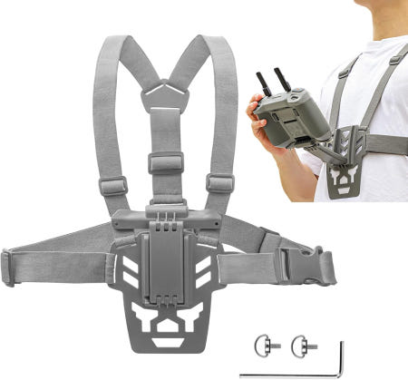 Sinyutia [해외]DJI RC 2/1 리모컨 가슴끈 지지 마운트 미니 5 프로/미니 4 프로/매빅 3 프로/에어 3s 드론 액세서리 브래킷 무료 핸즈 허리 지지대(RC 2/RC 2용)