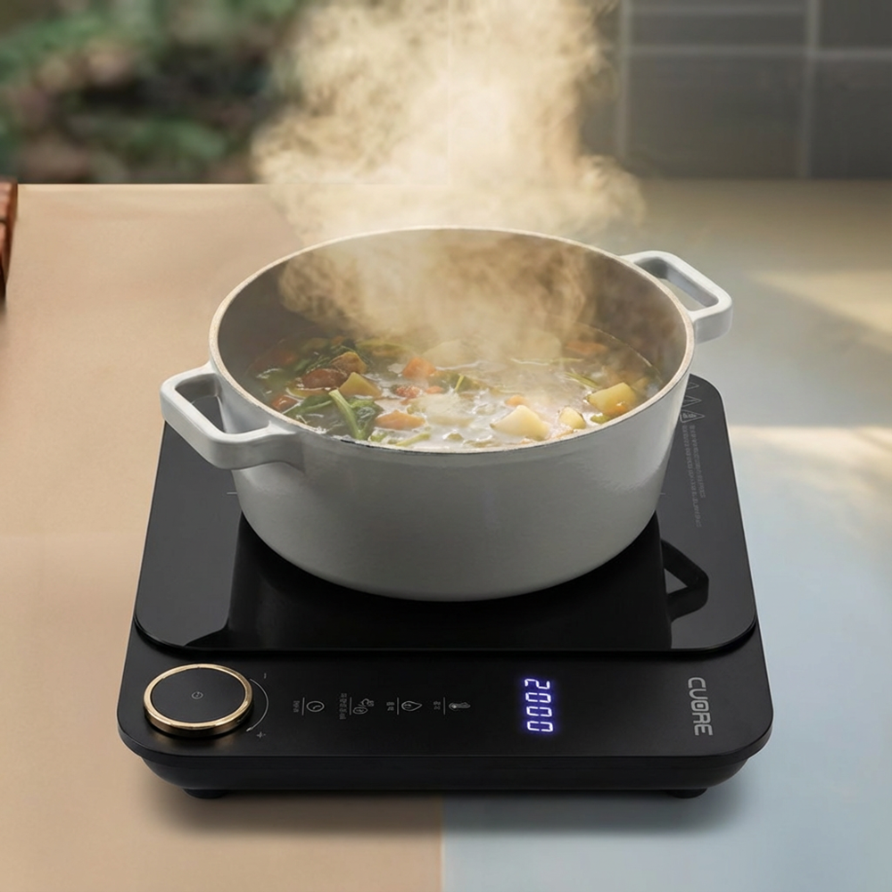 1구 인덕션 휴대용 미니 여행용 전기 레인지 1인용 프리스탠딩 다이얼 까르페 IH 코스트코