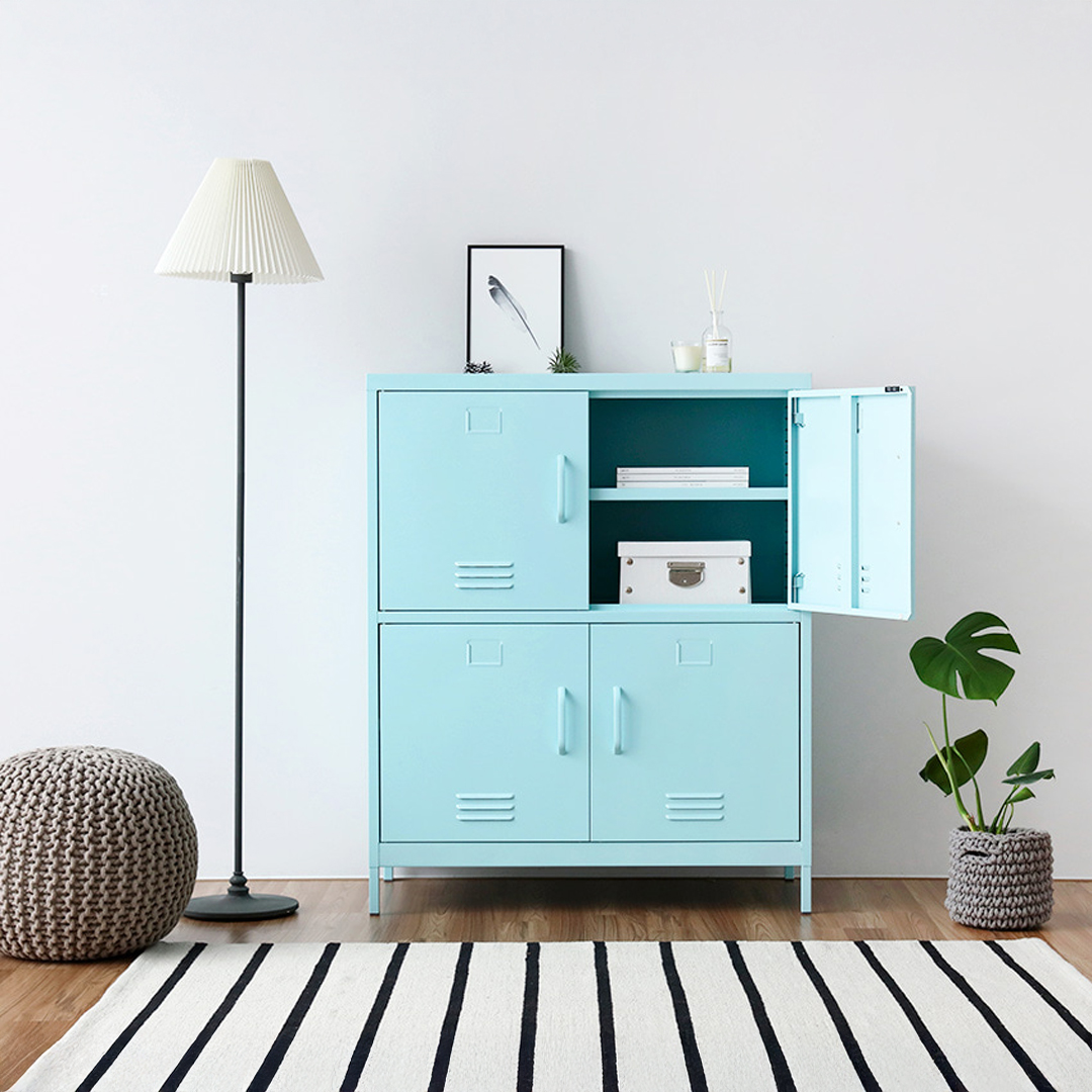 MKB 캐비넷 4문 수납장 9131110 913x455x1110mm, 2단, 민트 3382.4236 이미지 7