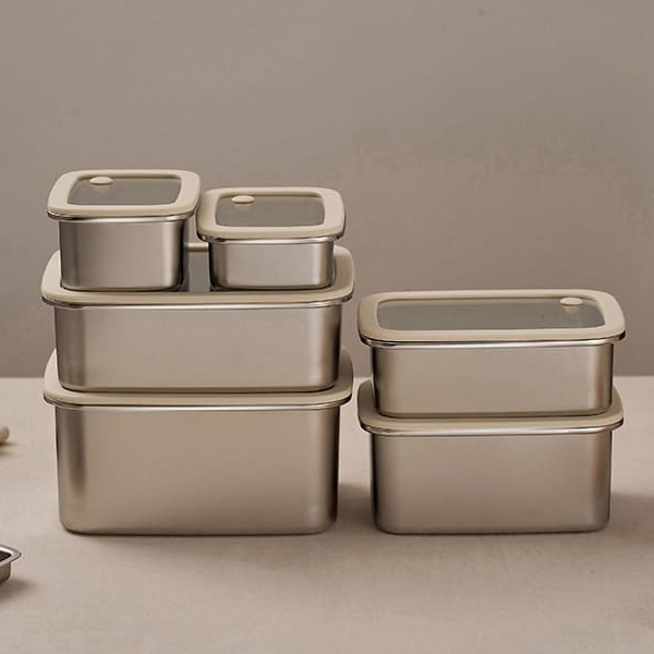 바겐슈타이거 스텐304 반찬통 오븐 전자레인지 밀폐용기 무연마제 400ml, 1개 - 상세 이미지 4