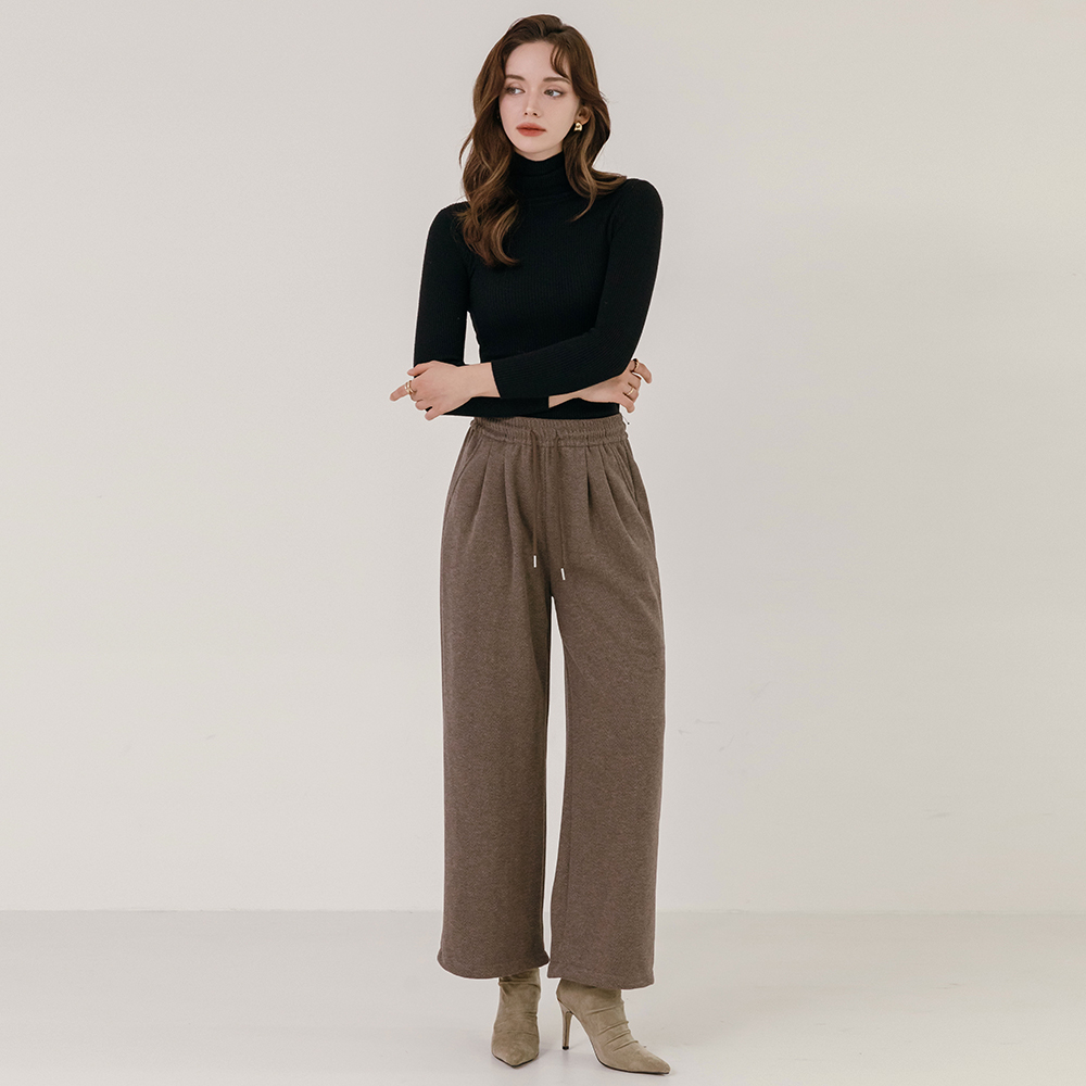 기모팬츠 데일리 클래식 패턴 밴딩 팬츠 - 상세 이미지 5
