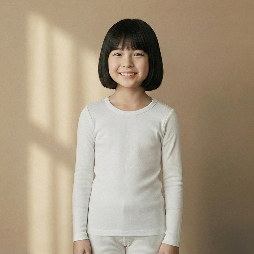 르브니 모달 발열내복 히트앤웜 주니어 긴팔상의 이너 초등학생 중학생 9부 겨울내의 교복 이미지 8