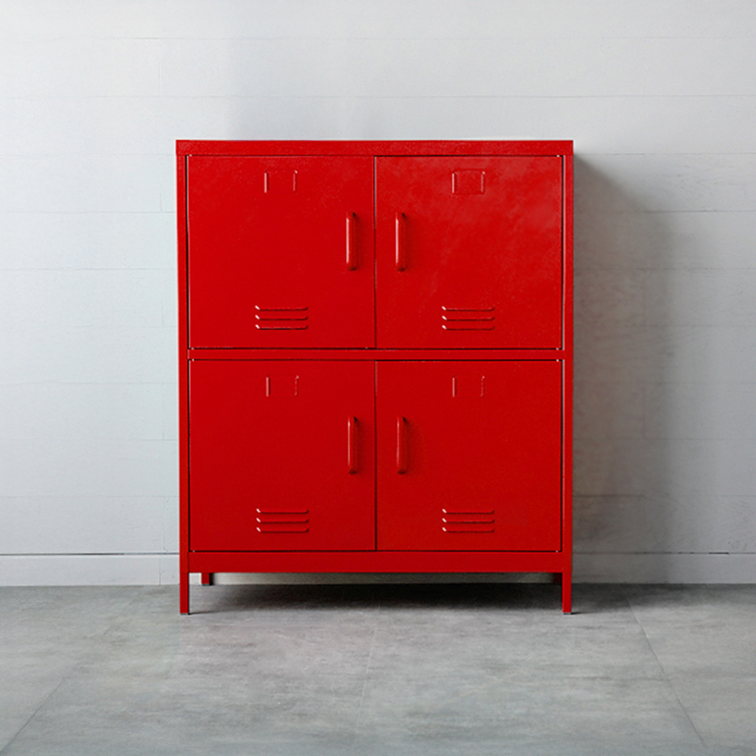 MKB 캐비넷 4문 수납장 9131110 913x455x1110mm, 2단, 레드 8618.9340 - 상세 이미지 4