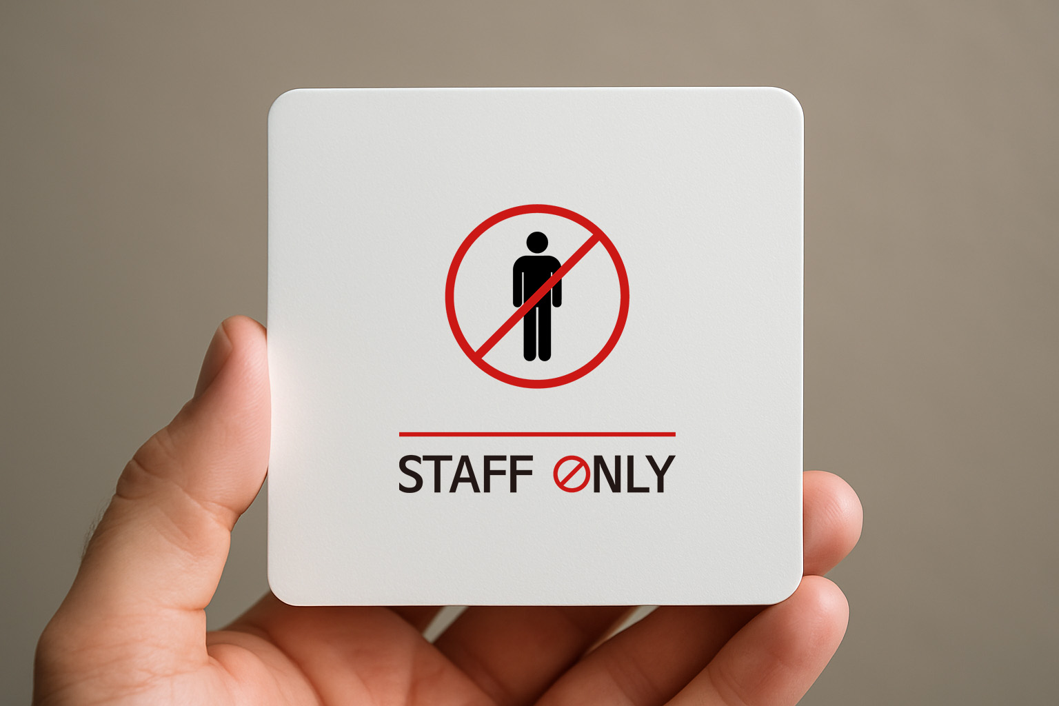 STAFFONLY 표지판 출입 금지 안내판 129 100x100 - 상세 이미지 2