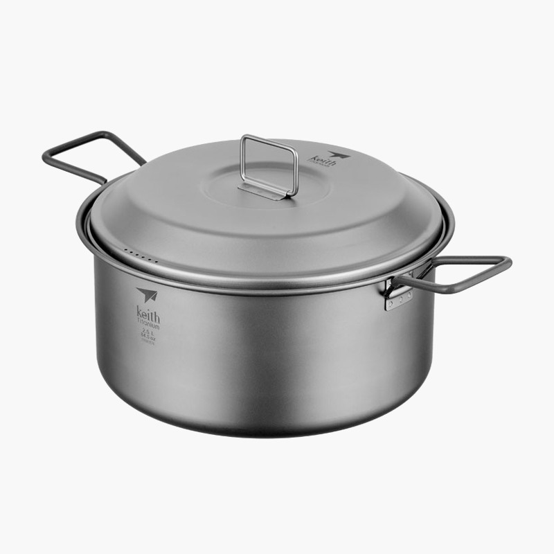 키이스 티타늄 포트 2.5L 접이식 백패킹 경량 냄비 코펠 - 상품 이미지