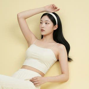 빅사이즈 노와이어 캡내장 브라탑 브라캡 일체형 크롭 나시티 착용 후기 | 사이즈/핏 총정리 - 상품 이미지 4