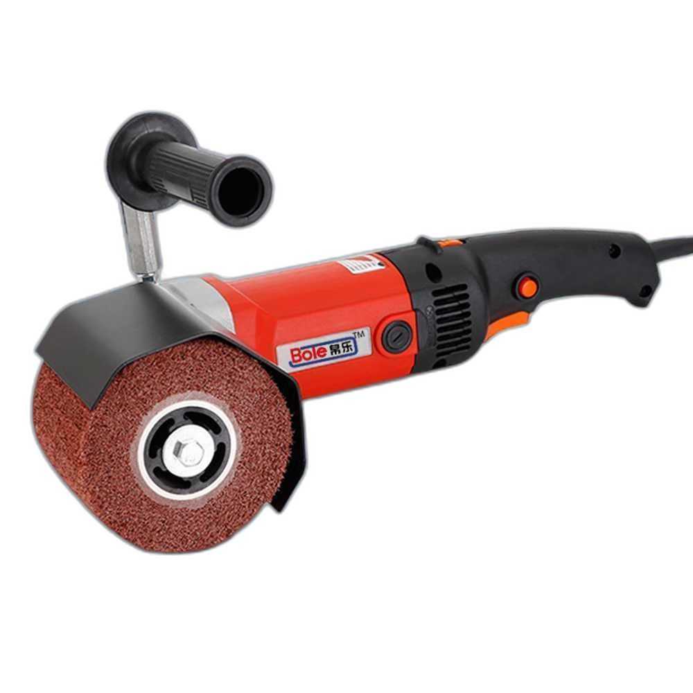 전동 헤어라인 브러쉬 금속 표면 마감 연마 작업용 2800W (휠1개) + 카본1세트 - 상품 이미지