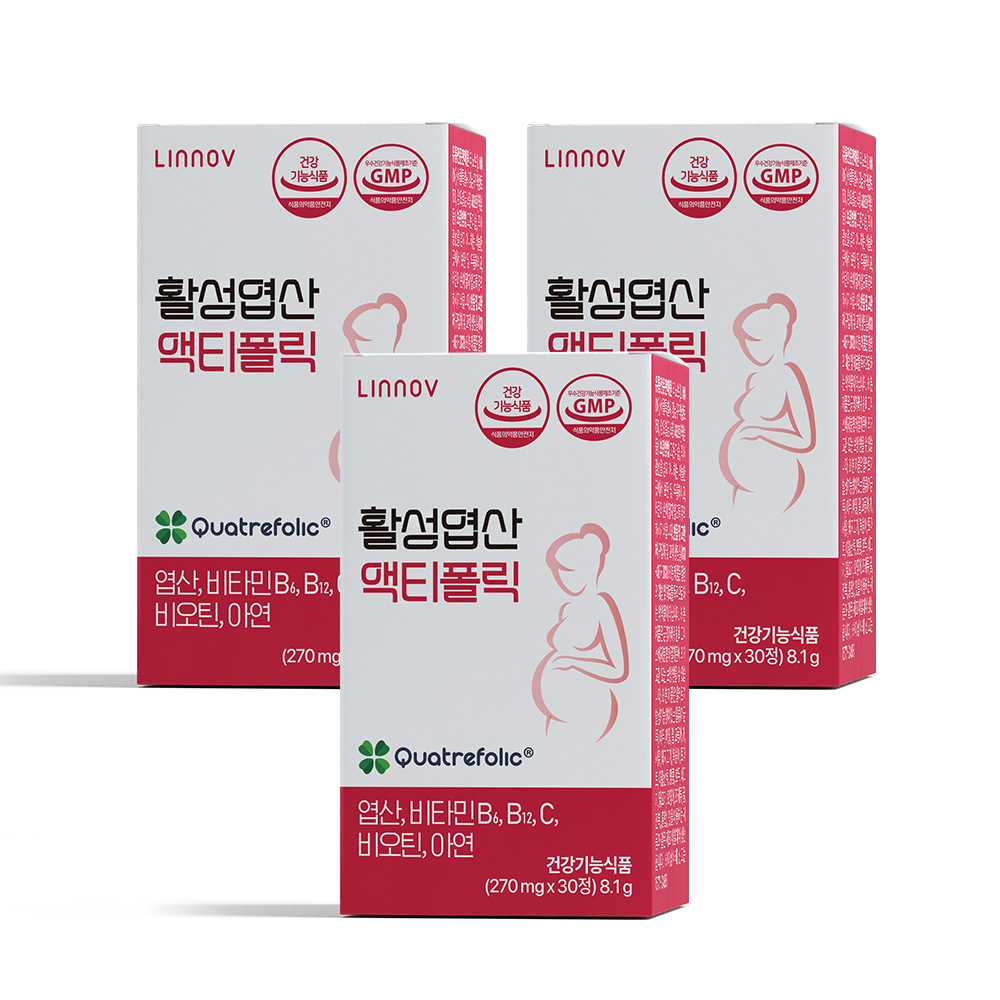 리노브 4세대 활성엽산 액티폴릭, 90정 - 상품 이미지