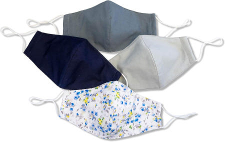 [해외]호프 러브 샤인 페이스 마스크 조절 가능 필터 포켓 재사용 통기성 세탁 천 여성 남성용 - 4팩 Designer Plaid - 4 Pcs