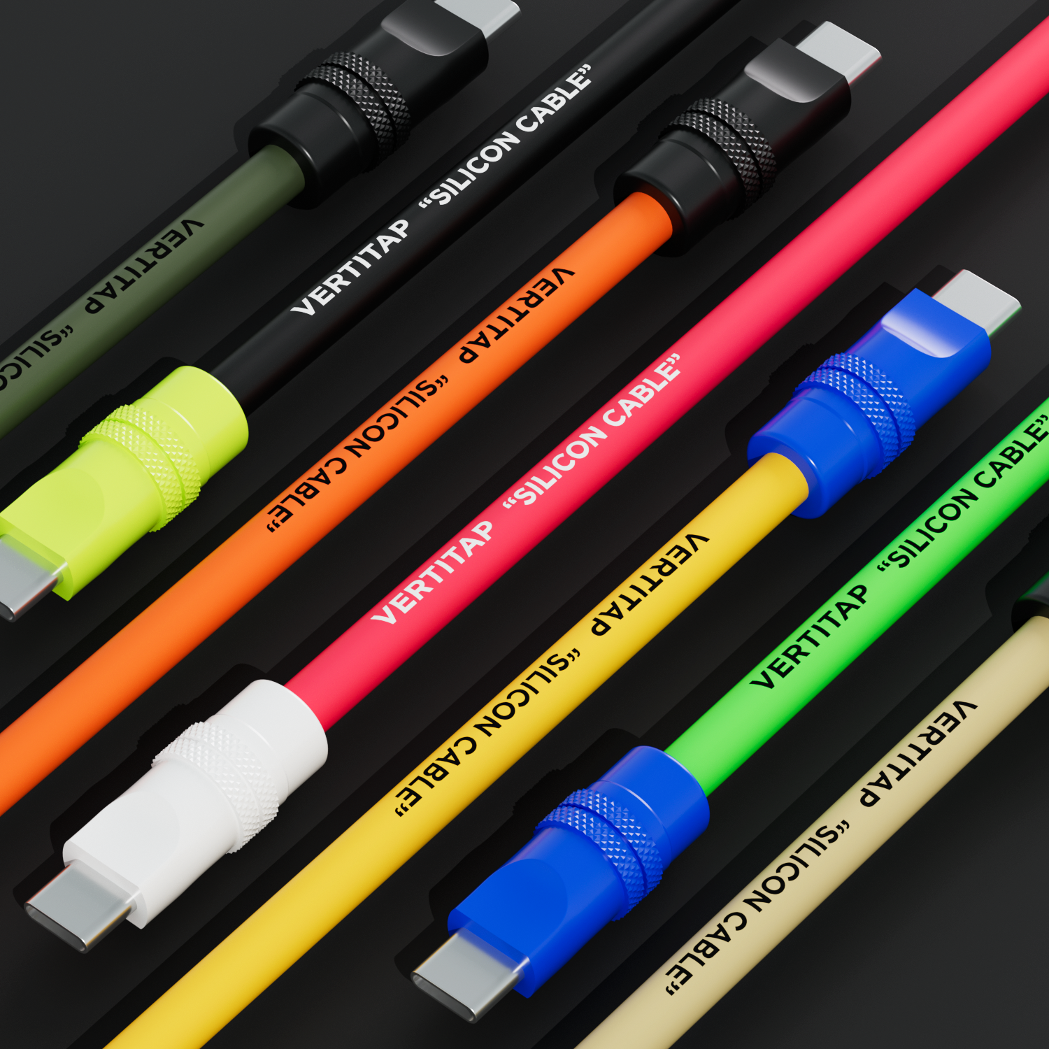 버티탭 실리콘 케이블 Cto C타입 초고속충전 PD 240W 충전 꼬임방지 케이블 1.5m 제품 이미지