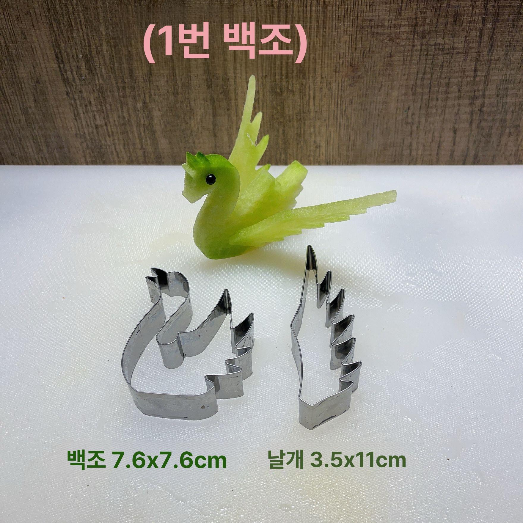주방 과일 야채 압출기 모양틀 냉채 장식용 1번 몰드 날개1개+접착제+눈10개포함 - 상품 이미지