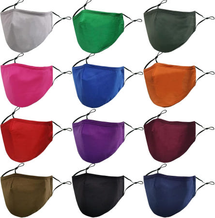 [해외]여성 남성용 마조이데이 워셔블 재사용 가능한 천 마스크 - 코 와이어가 있는 통기성 마스크와 필터 포켓 Unisex Face Mask /Black