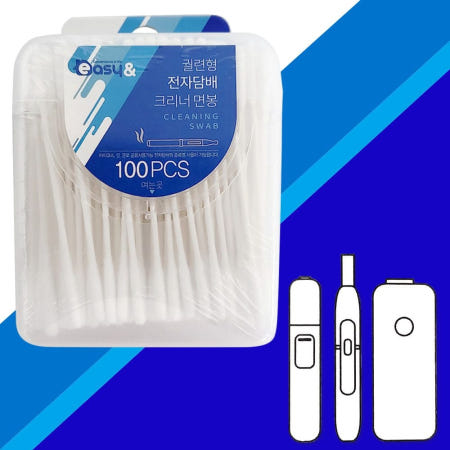 JLCOPJ협력사 그린비 궐련형 전자담배 크리너 면봉100P 클리닝스틱 제이엘생활