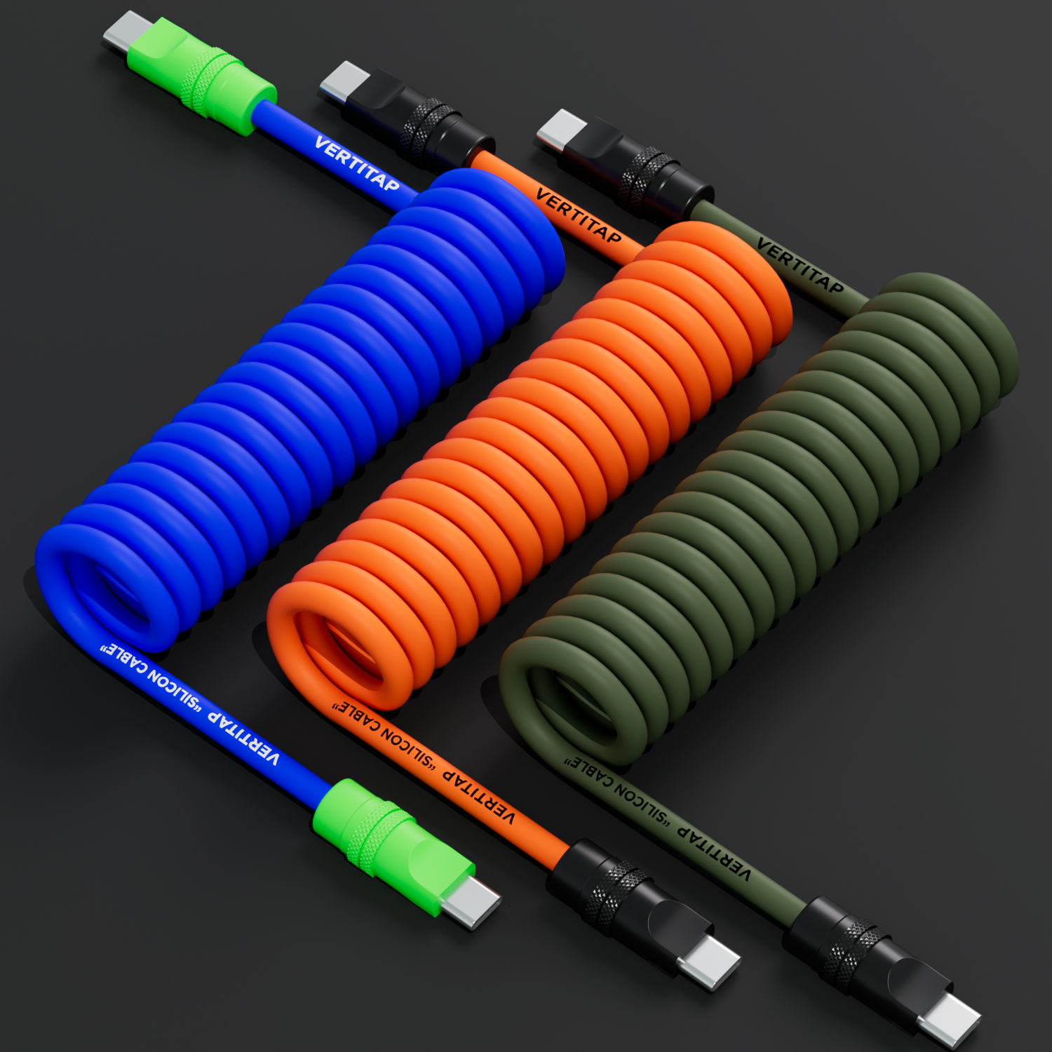 [네고왕무카 2차앵콜] 버티탭 실리콘 스프링 케이블 Cto C타입 고속충전 240W AtoC타입 꼬임방지 1.5m