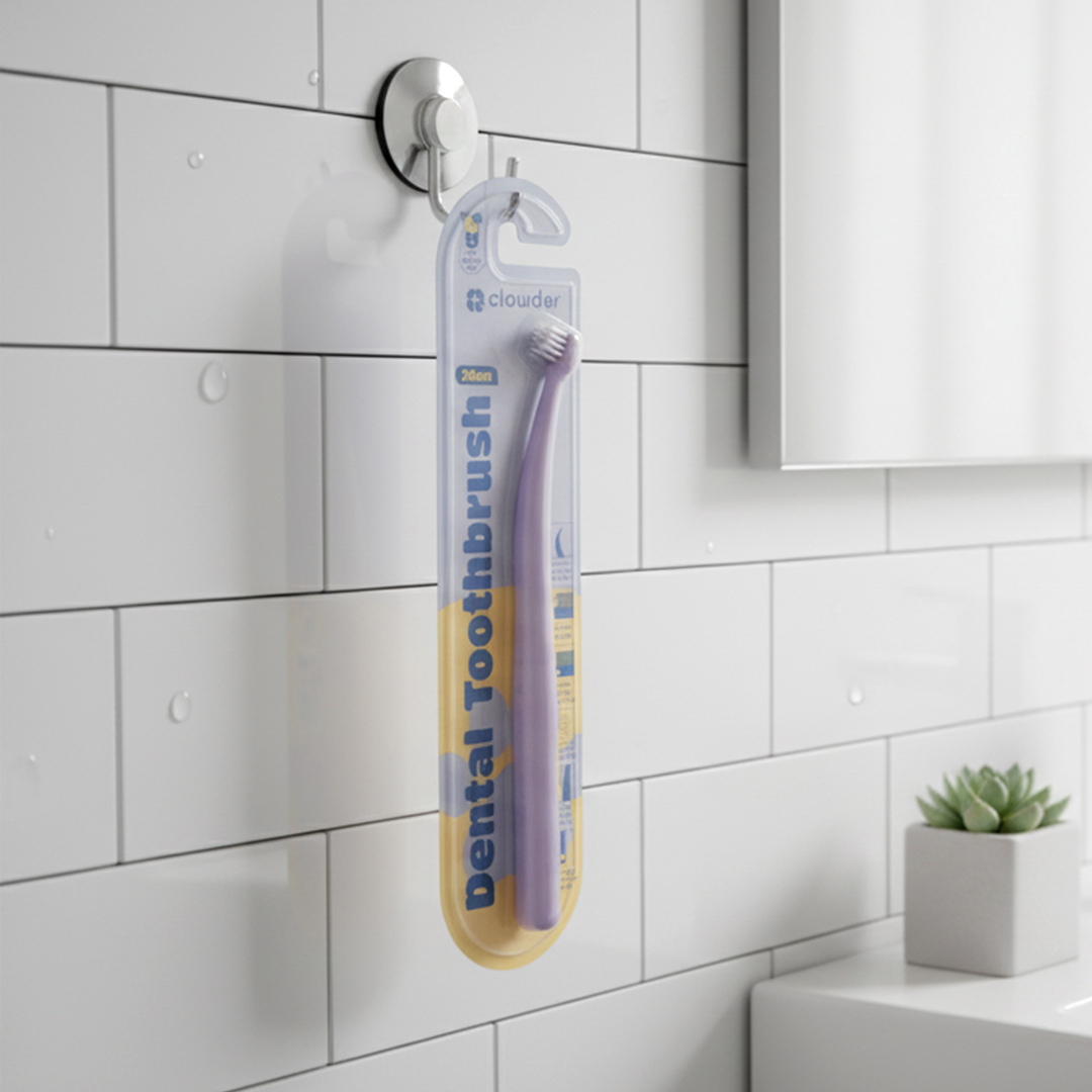 클라우더 강아지 고양이 미니사이즈 미세모 칫솔 2세대 4개입, 1개