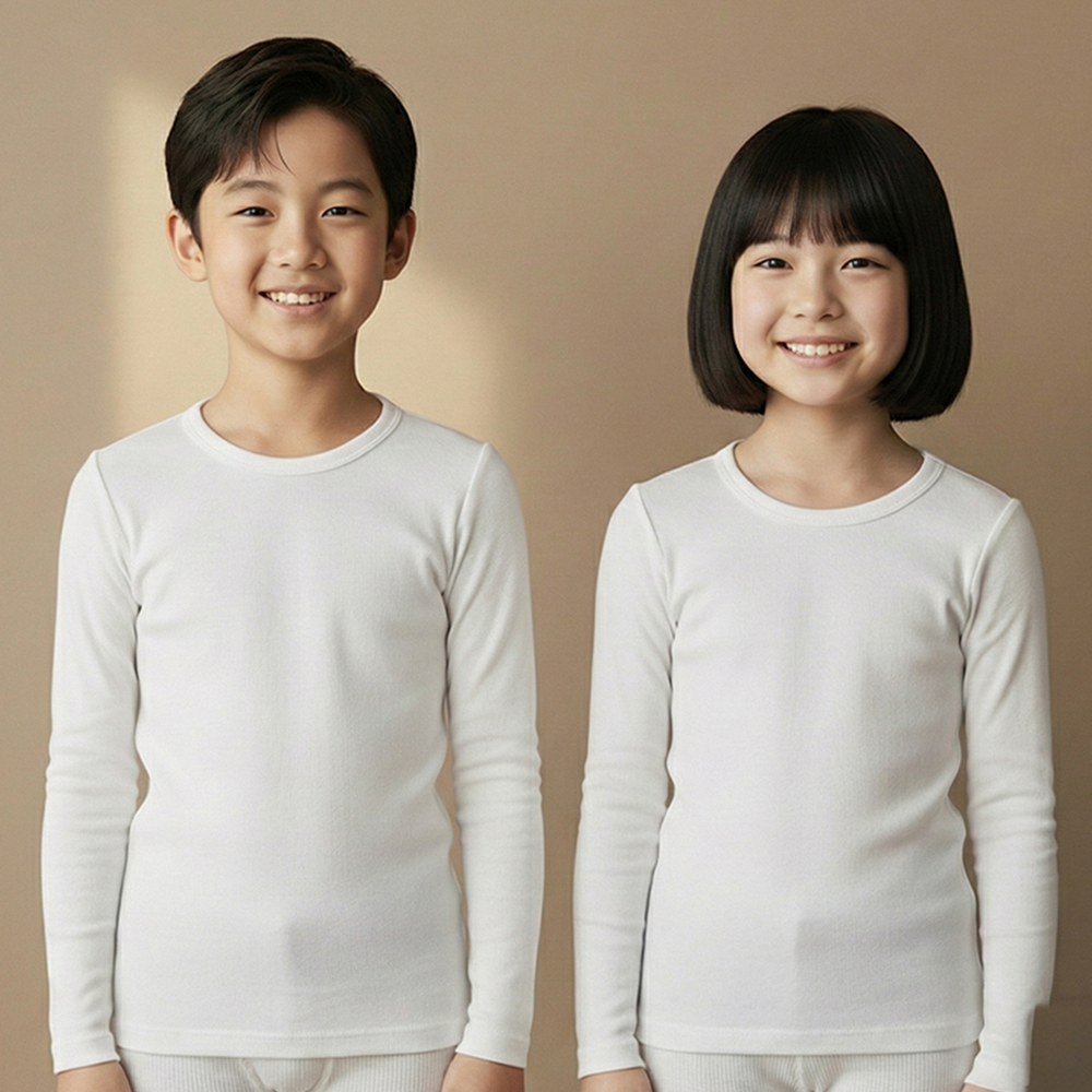 르브니 모달 발열내복 히트앤웜 주니어 긴팔상의 이너 초등학생 중학생 9부 겨울내의 교복 - 상세 이미지 3