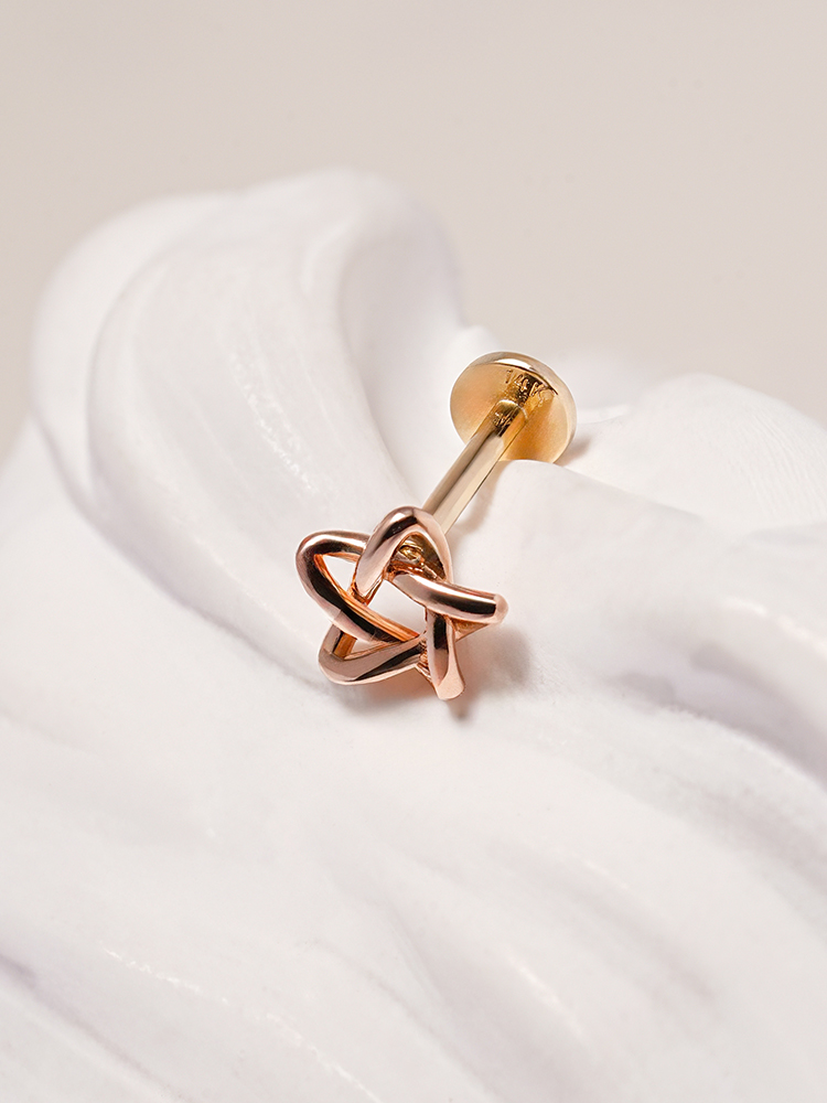 [0.8mm]14K 인터널 별 포인트 라블렛 피어싱 귀걸이 이미지 8