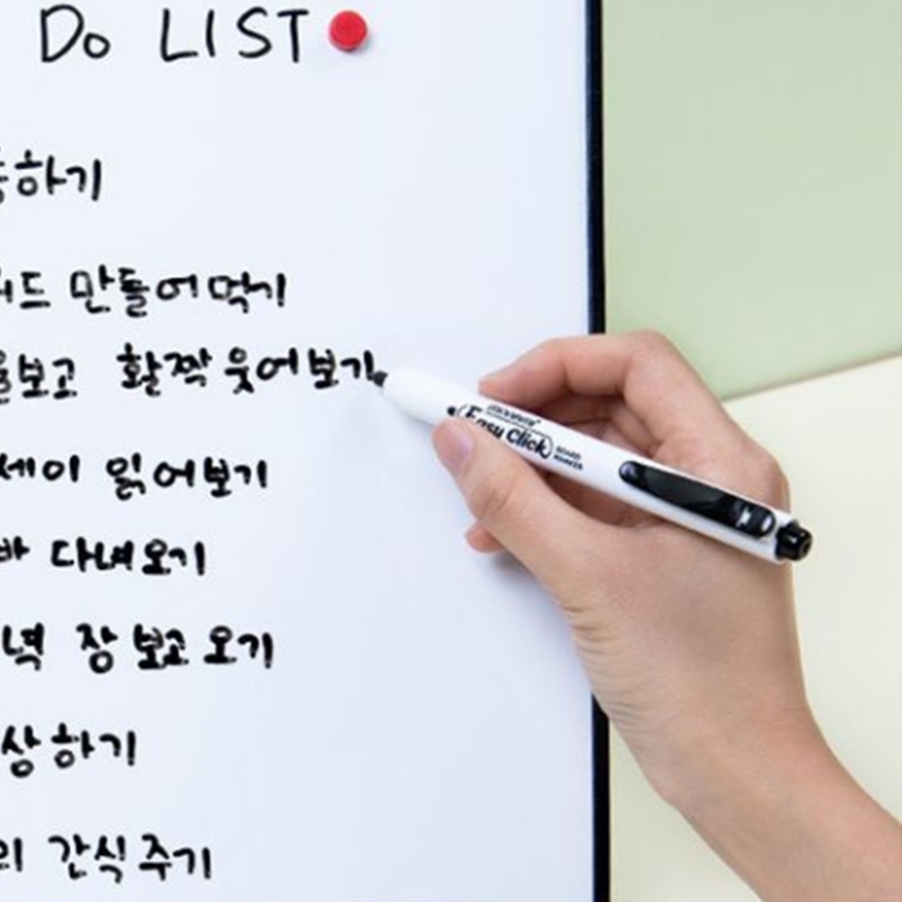 12개입 얇은보드마카 아크릴 유리에쓰는펜 마커펜 - 상품 이미지