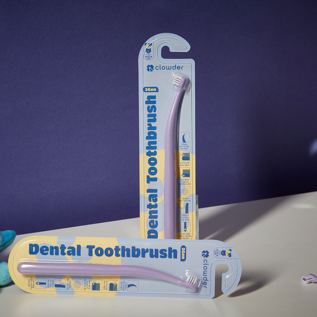클라우더 강아지 고양이 미니사이즈 미세모 칫솔 2세대 10개입, 1개