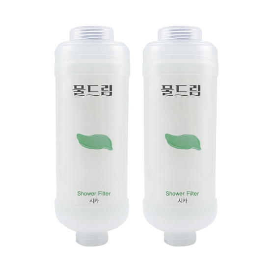 샤워기필터 비타민 여행필터 녹물제거 염소제거 물드림 유칼립투스향, 2개