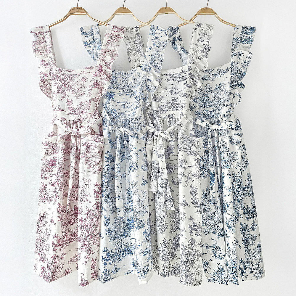 드엔 원피스 앞치마 주방 앞치마 예쁜 프릴 어린이집