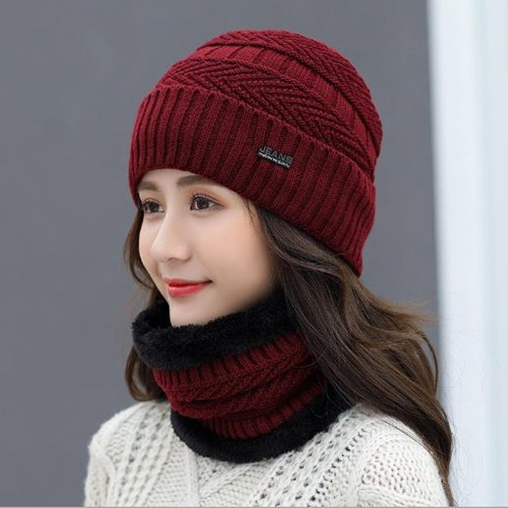따스레 목따뜻 기모 넥워머 융털 비니 겨울털모자 - 상세 이미지 2