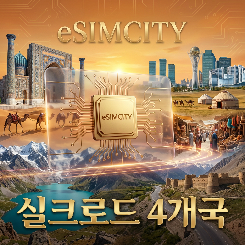 [즉시발송] 우즈베키스탄 카자흐스탄 키르기스스탄 파키스탄 이심 eSIM 무제한 500MB 1GB 2GB 3GB 중앙아시아 실크로드 전역 e심 구매후 즉시발송 - 상품 이미지