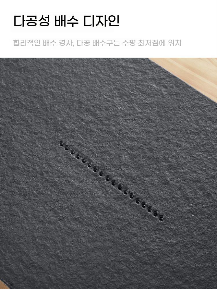 천연 오금석 다도 차판 석재 퇴수기 트레이 스톤 배수 받침대 차도구 다관 차다기 - 상세 이미지 3