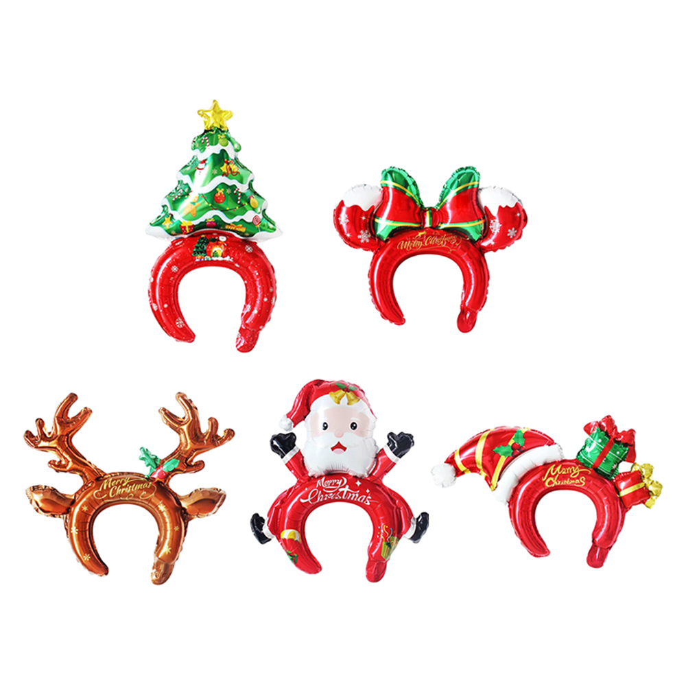 [큰손할인] 크리스마스 풍선머리띠 5p 헤어소품 사진촬영 이벤트용품 성탄절 장식 파티용품 코디 선물 - 상세 이미지 4