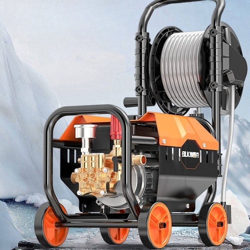 하수도 고압 세척기 강력 메탈 이동식 바퀴형 하수구 배관 막힘 제거 노즐 호스 220V - 상품 이미지