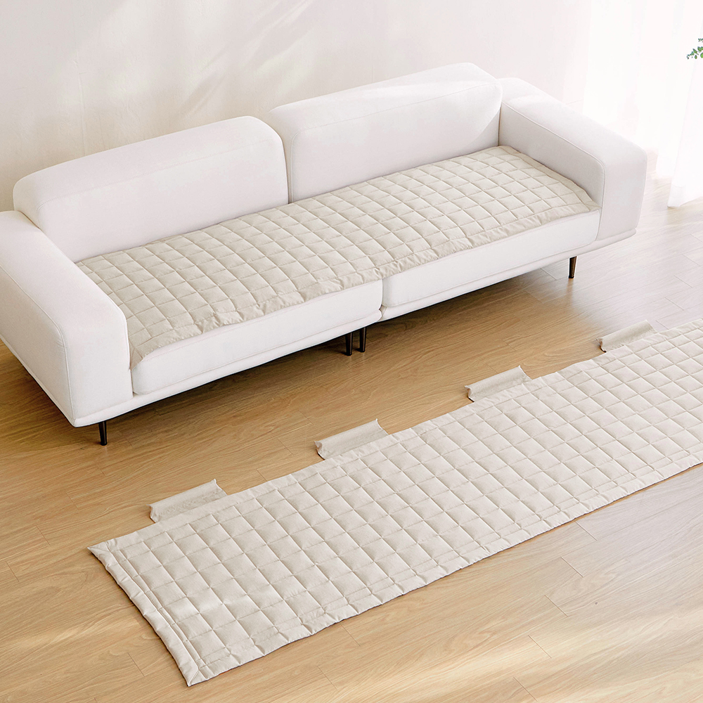 돈무브 쇼파패드 3인용 방석 쇼파매트 돌 깔개 겨울 논슬립 멜란지베이지