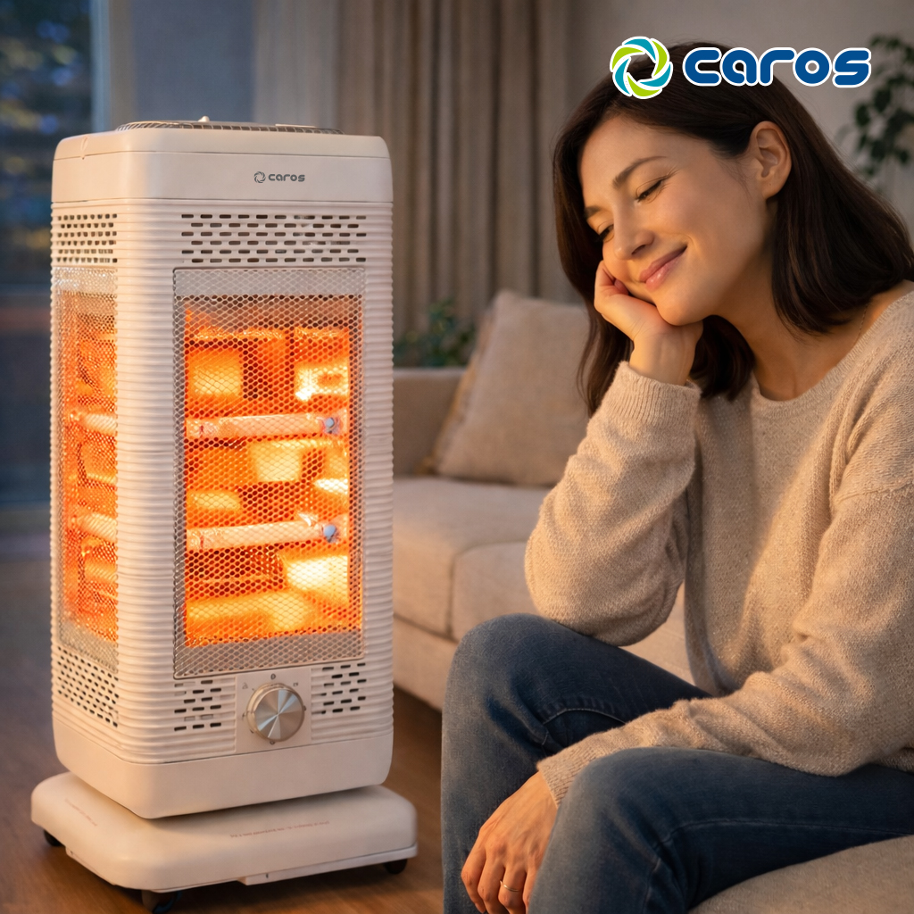 캐로스 오방난로 가벼운 전기히터 난방기 스토브 업소용 가정용 사무실 무소음