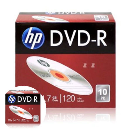 공cd HP 공디스크 DVD-R 케이스 컴퓨터 CD 16X4.7GB 10P
