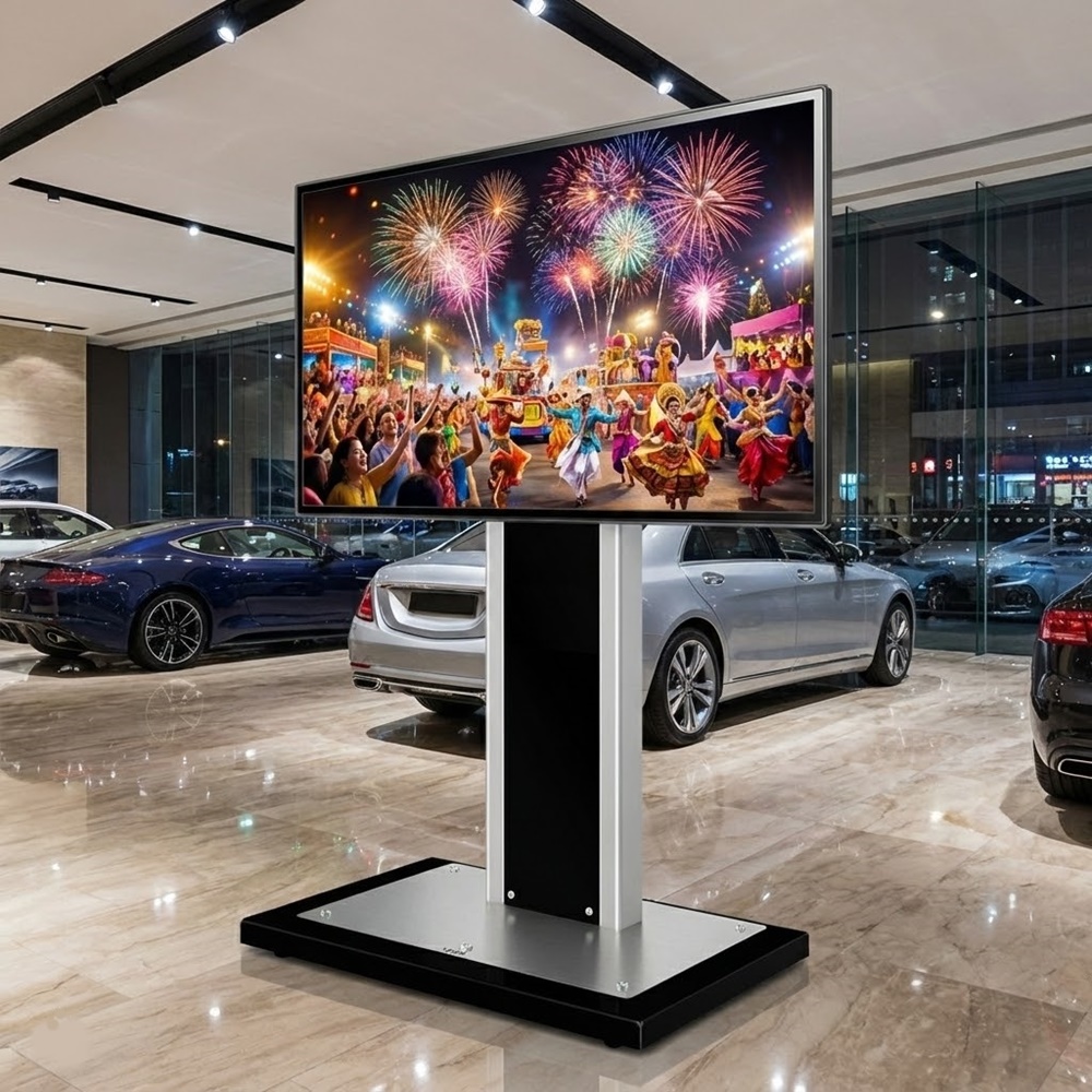 특대형 이동식 TV 거치대 고중량 튼튼한 업무용 스탠드 248cm(98인치) - 상품 이미지