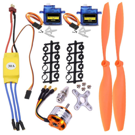 abcGoodefg A2212 1400KV RC 브러시리스 모터 30A ESC SG90 마이크로 서보 8060 프로펠러 세트 비행기 쿼드콥터 고정익 비행 헬리콥터 항공기용