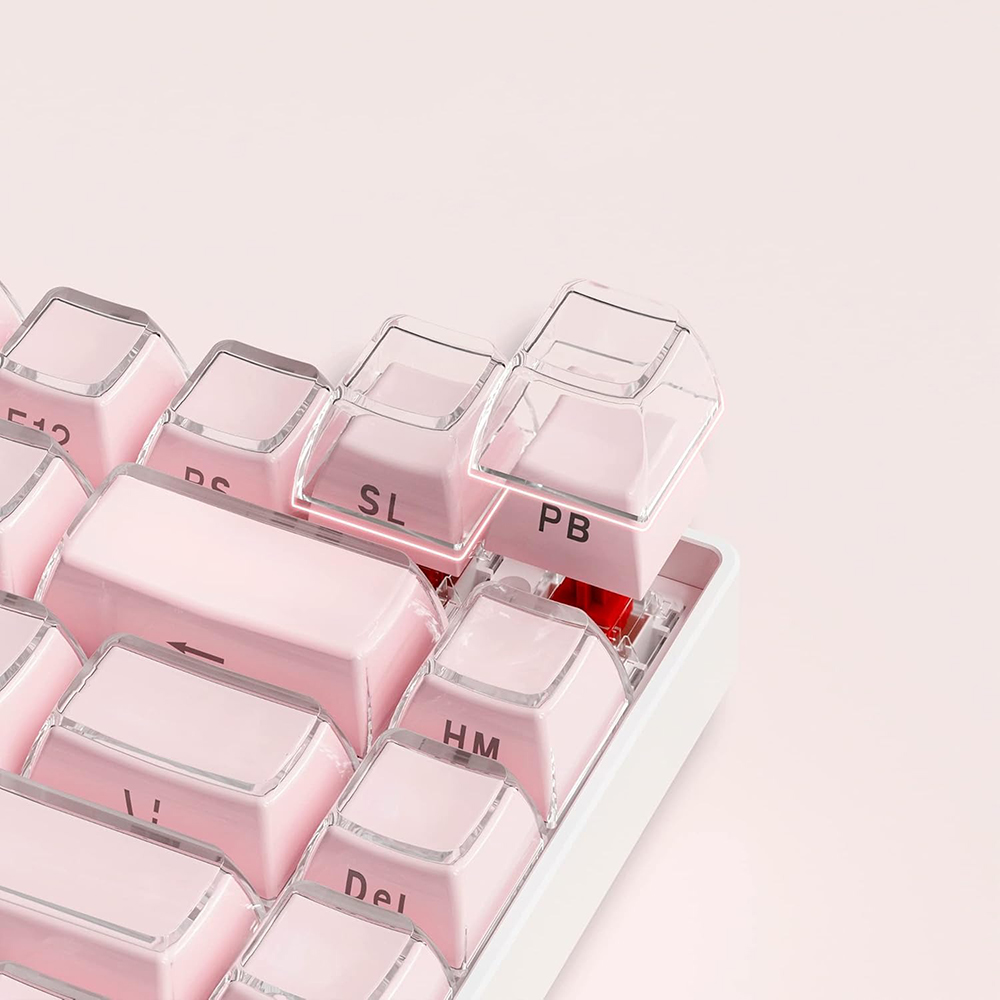 OEM 젤리 키캡 크리스탈 핑크 키캡 반투명 키보드 키보드 꾸미기 키캡 추천