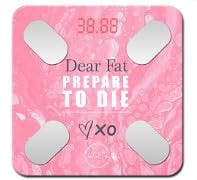 [해외]스마트 디지털 저울 - 동기 부여 현대적 디자인 체중계 체지방 모니터 12가지 주요 구성 iOS 안드로이드 앱 자동 인식 BMI BMR 블루투스 욕실 저울. (핑크) Pin