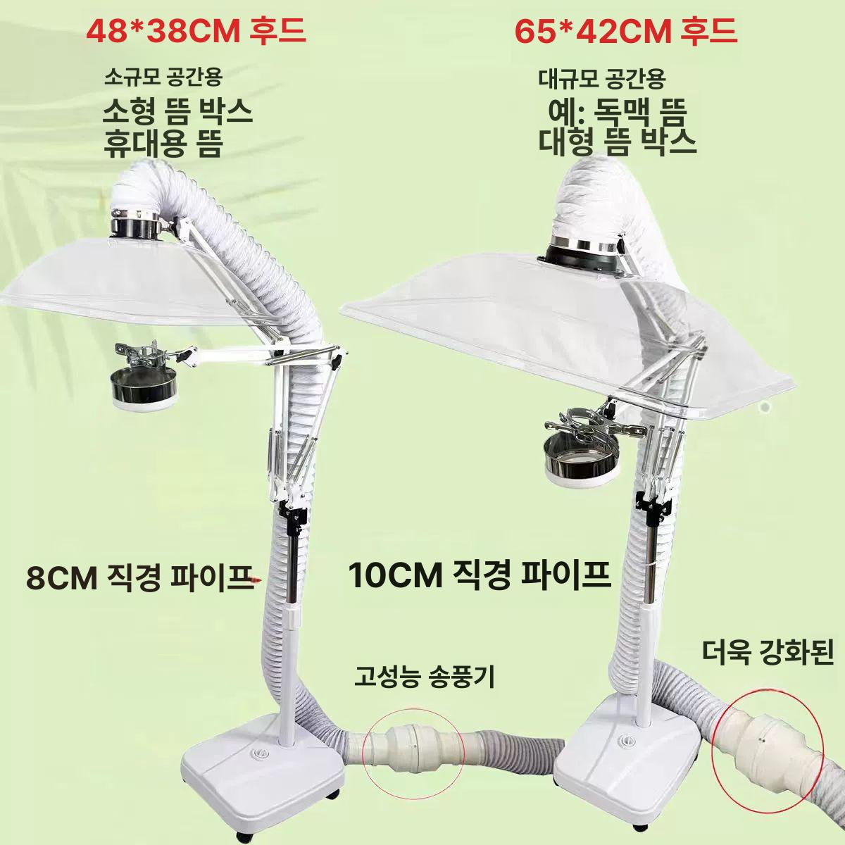 가정용 고기 환풍기 덕트팬 대형 이동식 식탁용 연기 환기 삼겹살 - 상세 이미지 4